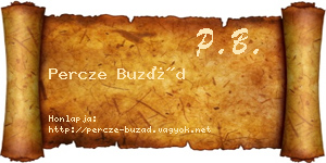 Percze Buzád névjegykártya
